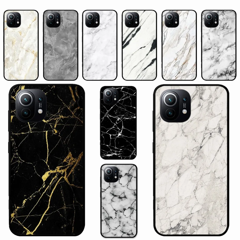 

Marble crack Phone Case For Xiaomi Mi 5X 8 9 10 11 12 lite pro 10T PocoX3pro PocoM3 Note 10 pro lite