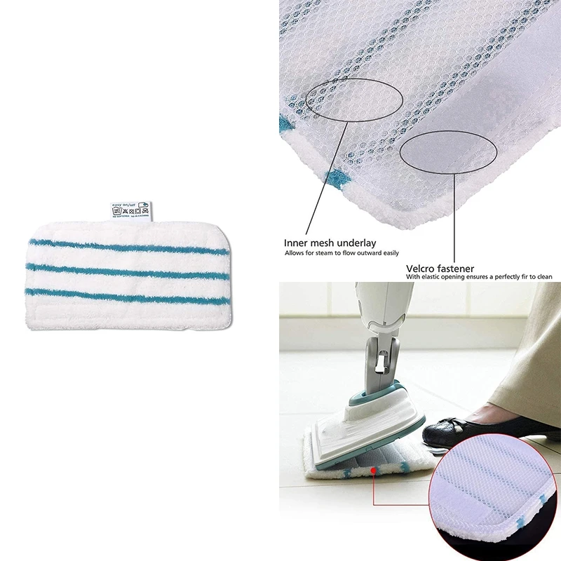 

Сменные чистящие накладки из микрофибры для Black + Decker Steam Mop FSMP20, FSMH1321JMD, FSM1500, FSM1600, FSM1610