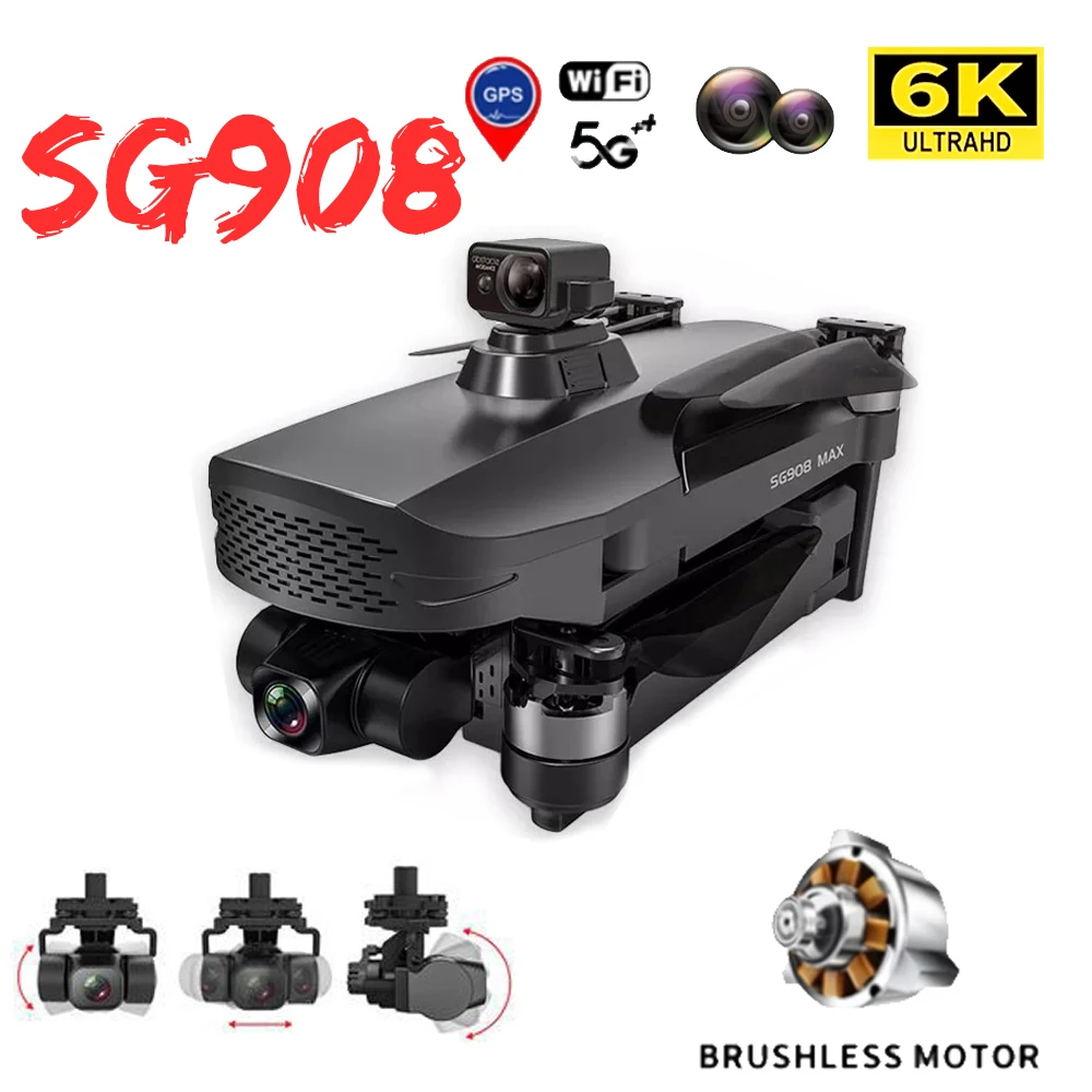 NEW SG908 MAX GPS Drone With 4K HD Camera 3 Axis Gimbal WiFi FPV ...