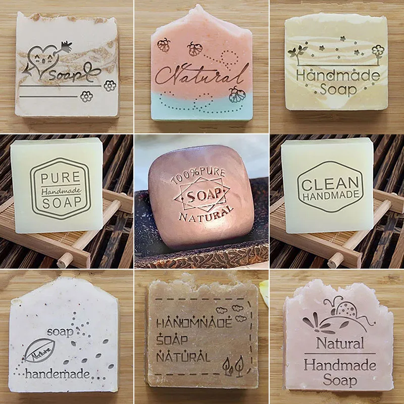 Acrylic Clear Soap Stamp Seal Mold Soap Making Supplies Tools Kits DIY Crafts Customizable