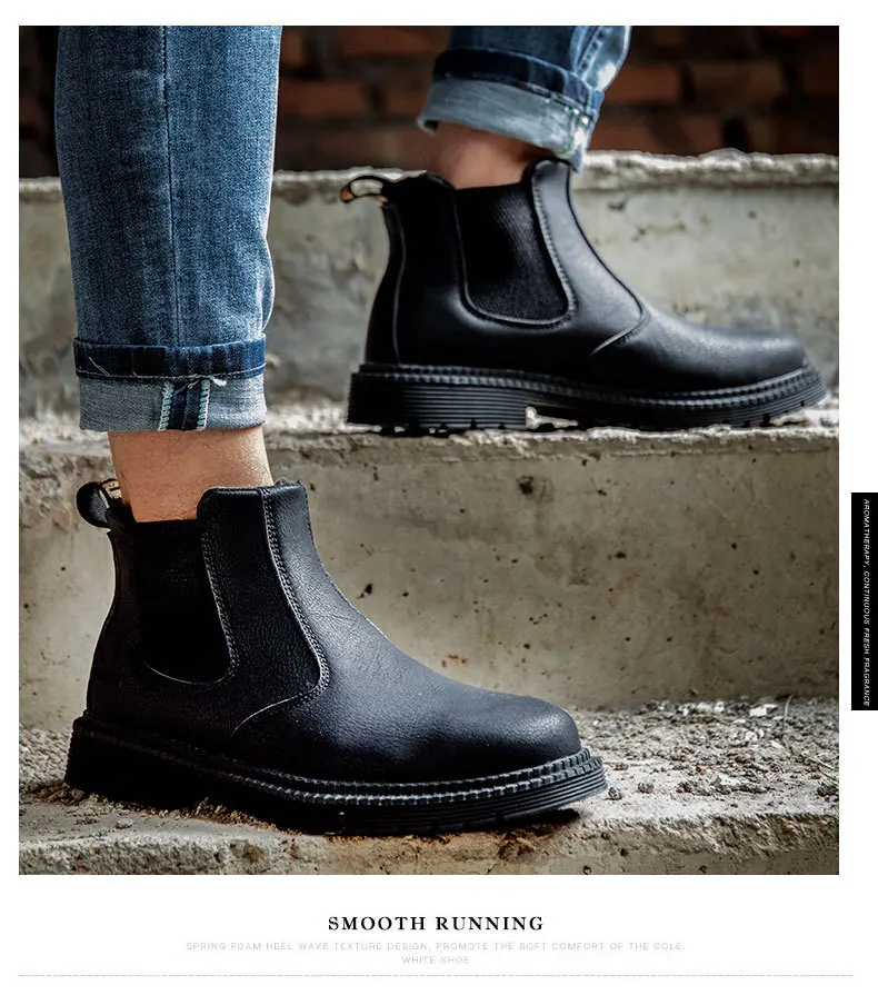 Waterproof Safety Chelsea Steel Toe Leather Boots for Men - true deals club