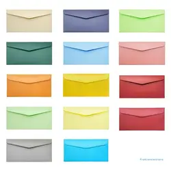 50PCS Colorful Envelopes 8.6x4In V Flap Envelopes for Wedding, Invitations, Business Letterhead, Invoices, DropShipping
