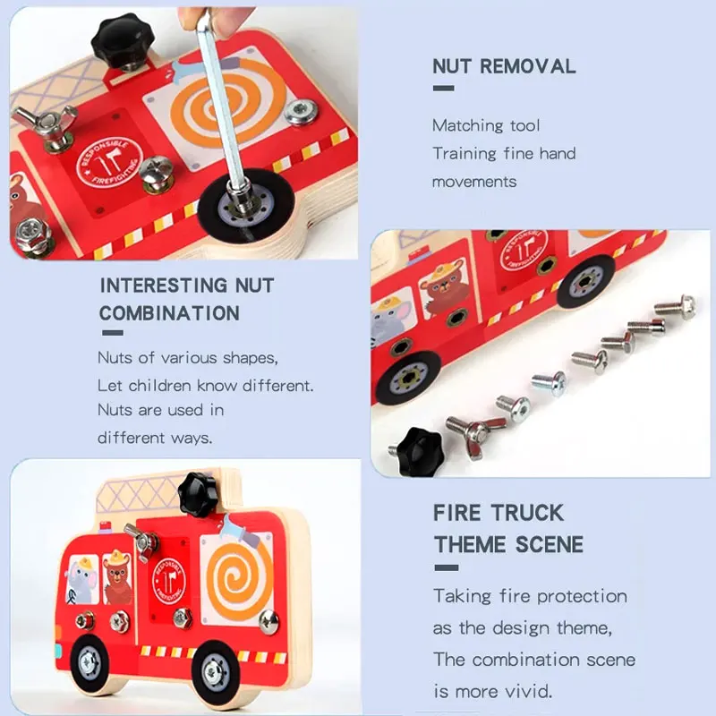 Wooden Fine Motor Training Educational Toy Set for Kids