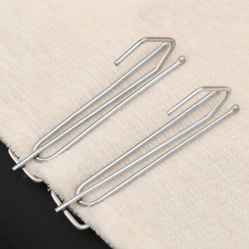 Description Picture 6 of item4 Prongs Curtain Hook Metal Drapery Pinch Pleat Clips Hooks Traverse Pleater Shower Curtain Hangers for Window Door Bathroom