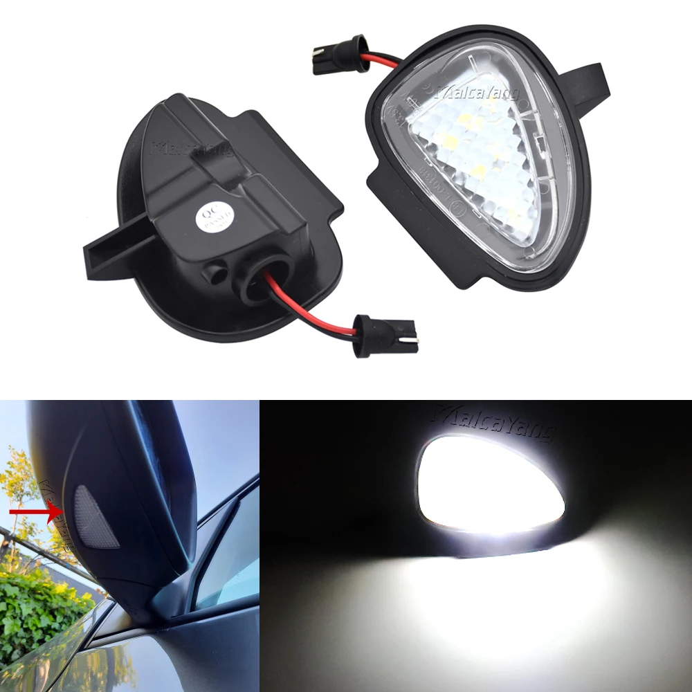 2pcs LED Side Mirror Puddle Light Error Free Lamp For Volkswagen VW