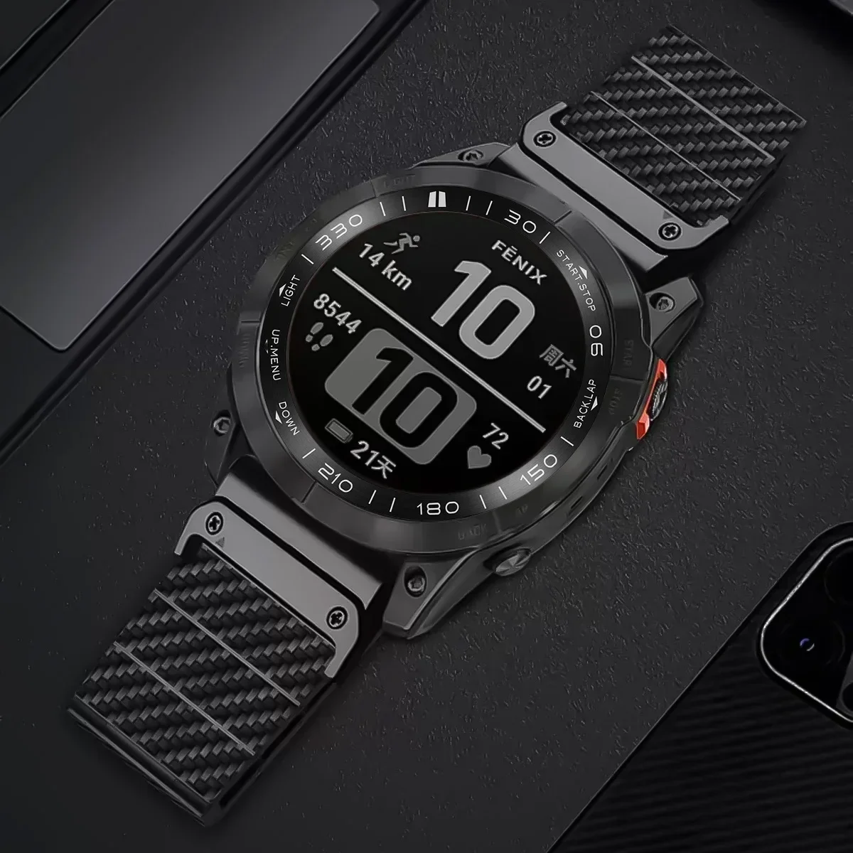 Durable Metal Bezel Ring with Time/Speed Scale & Scratch-Proof Protection