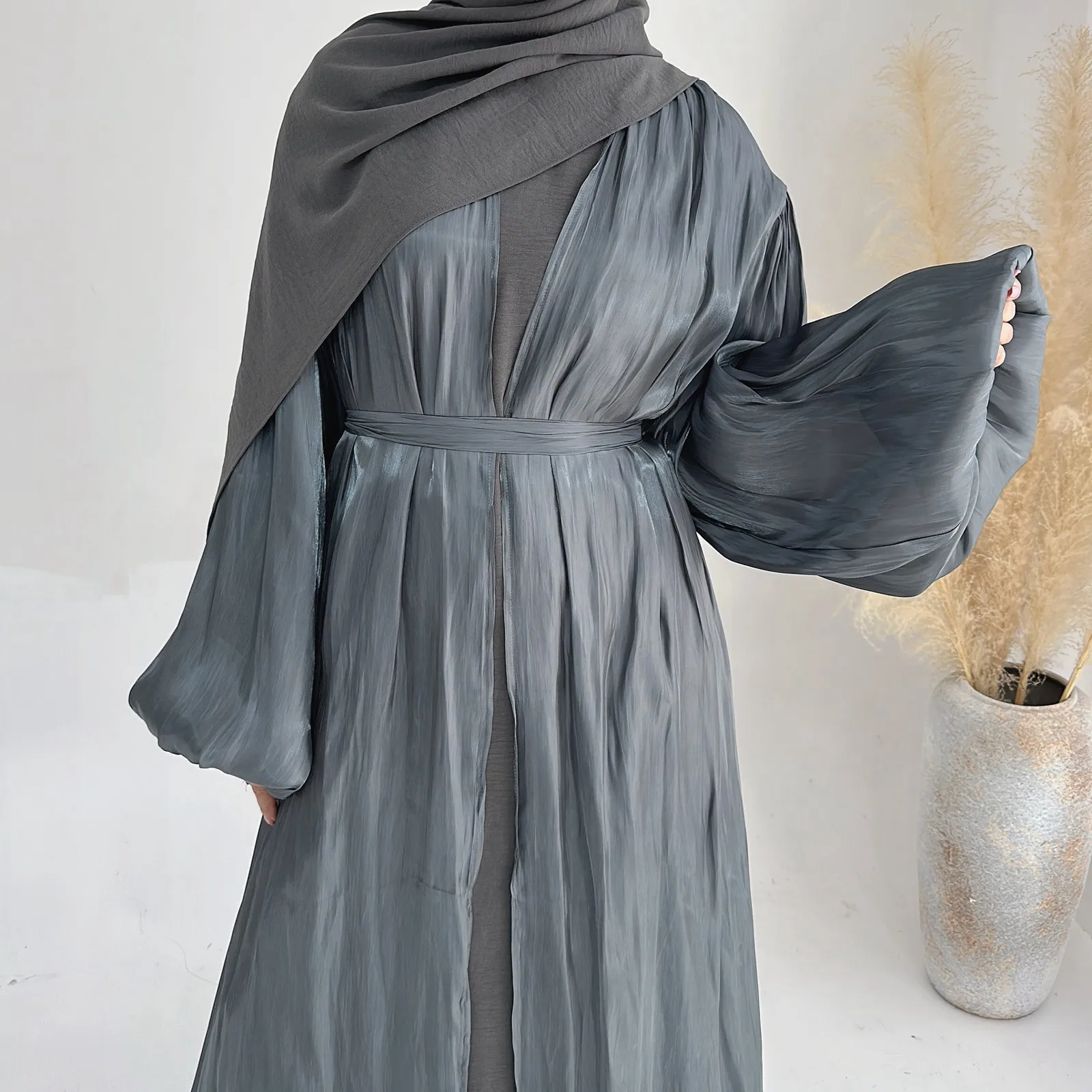 Kaftan Abayas 여성용 기모노 무슬림 가디건, 두바이 아바야 터키 이슬람 아랍어 무슬림 긴 원피스 로브