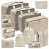 7/8/9/10 Pcs Set Travel Organizer Storage Bags Suitcase Packing Cubes Set Cases Portable Luggage Clothes Shoe Tidy Pouch Folding 2