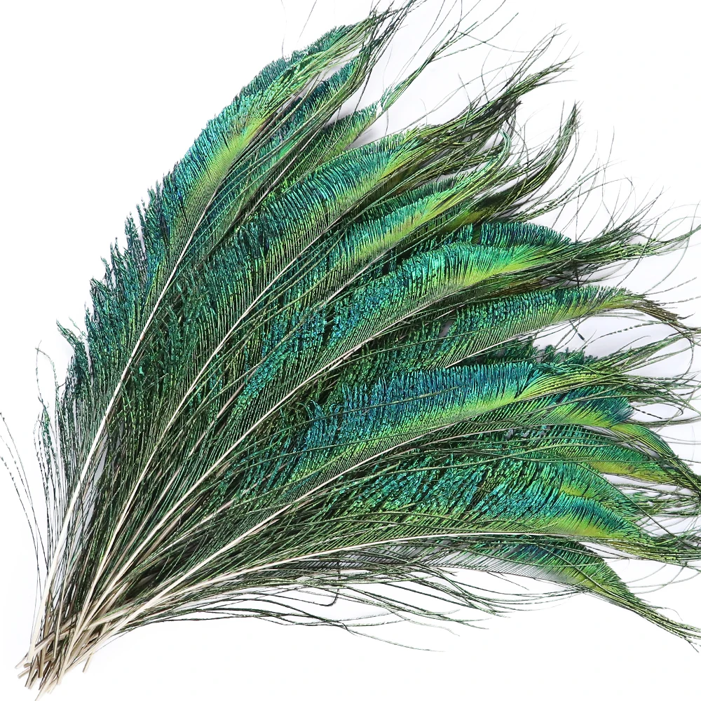 Craft feathers natural peacock sword feathers 30-35cm for DIY crafts decor carnival creation party wedding home jewelry plumes bulk