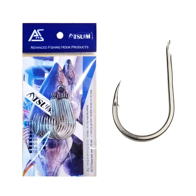 AS 10PCS Jigs Hooks Stainless Steel Assist Lure Fishing Slow Fast