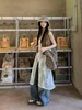 Romantic Holiday Casual Sle Long Lace Vest Belted Open Cardigan Set Women's Mid-Length Skirt with V-Ne And No-Sves