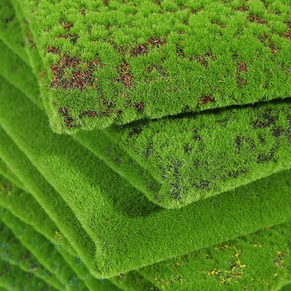 DIY Fake Moss Grass Turf Eternal Life Lifelike Artificial Moss Carpet 50*50cm Durable Fake Green Grass Mat Wall