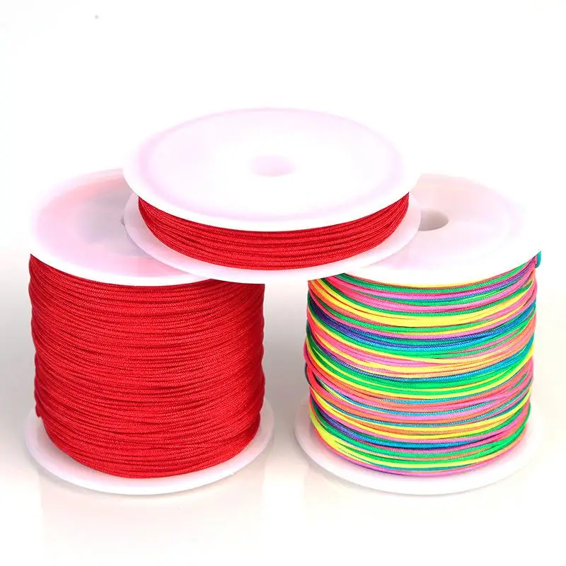 45/10Meters 0.8mm Nylon Cord Thread Chinese Knot Macrame Cord Bracelet Braided String DIY Tassels Beading Shamballa Thread nylon cord macrame cord nylon rope