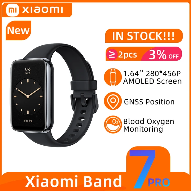 Original Xiaomi Mi Band 7 Pro GPS Smart Bracelet 1.64'' AMOLED Screen Blood  Oxygen Fitness Tracker 5 ATM Waterproof MiBand 7 Pro