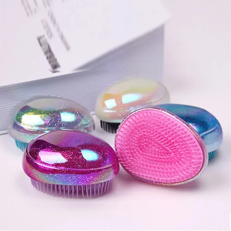 

1pc 8 Color Hair Brush Comb Egg-shaped Hair Massager Comb Anti-knot Anti Static Comb Salon Round Shape Soft Styling Tools