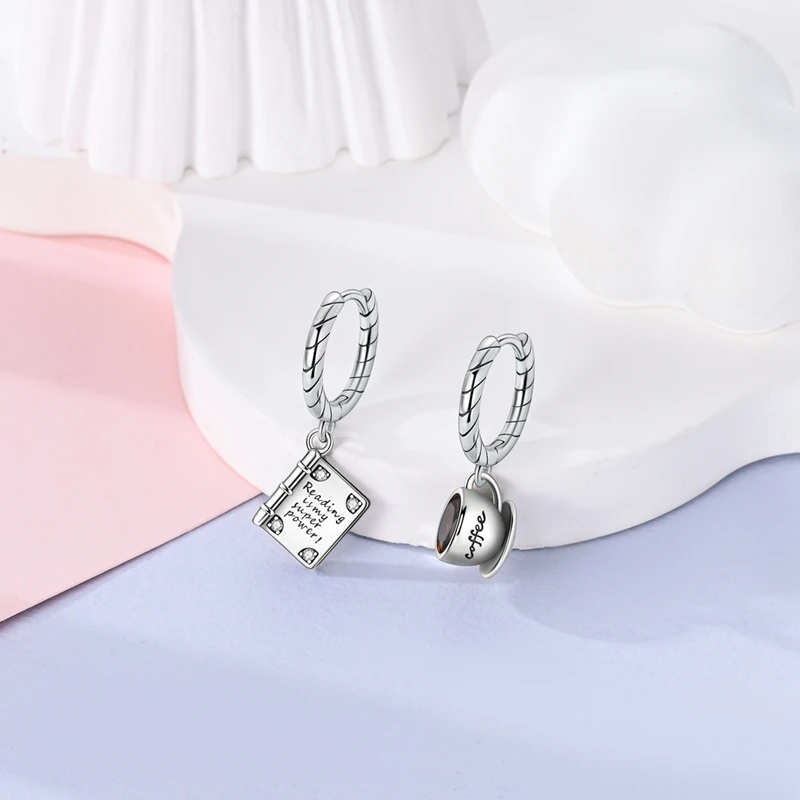 Silver Earrings Women Girl Clover Fire Dragon Ring Colored Zirconium Jewelry For Wedding Party Gifts