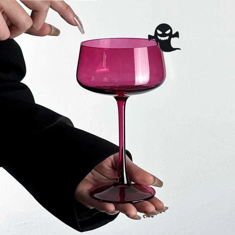 Halloween Decor black ghost Wine Glass Marker Juice Champagne Cup Goblet Label Mug Drink Tag Bar Halloween Party Tools