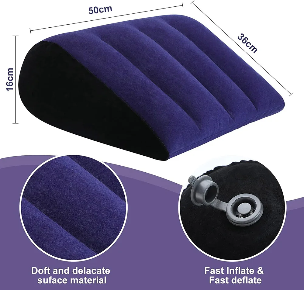 Sex Toys Pillow Position Cushion Triangle Inflatable Ramp Furniture Couples Toy Positioning for Deeper Position for Couples 18+