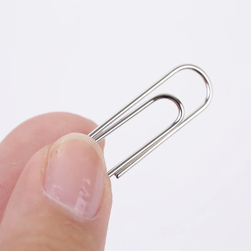 200pcs/box Paper Clips Durable and Rustproof Metal For Home School Office Document Organizing Supplies