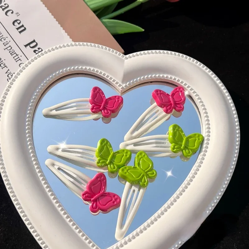 

Candy Butterfly Millennium Y2K Hairpin Summer New Barrettes Sweet Vintage Matcha Green Bangs Clips Hair Accessories for Women