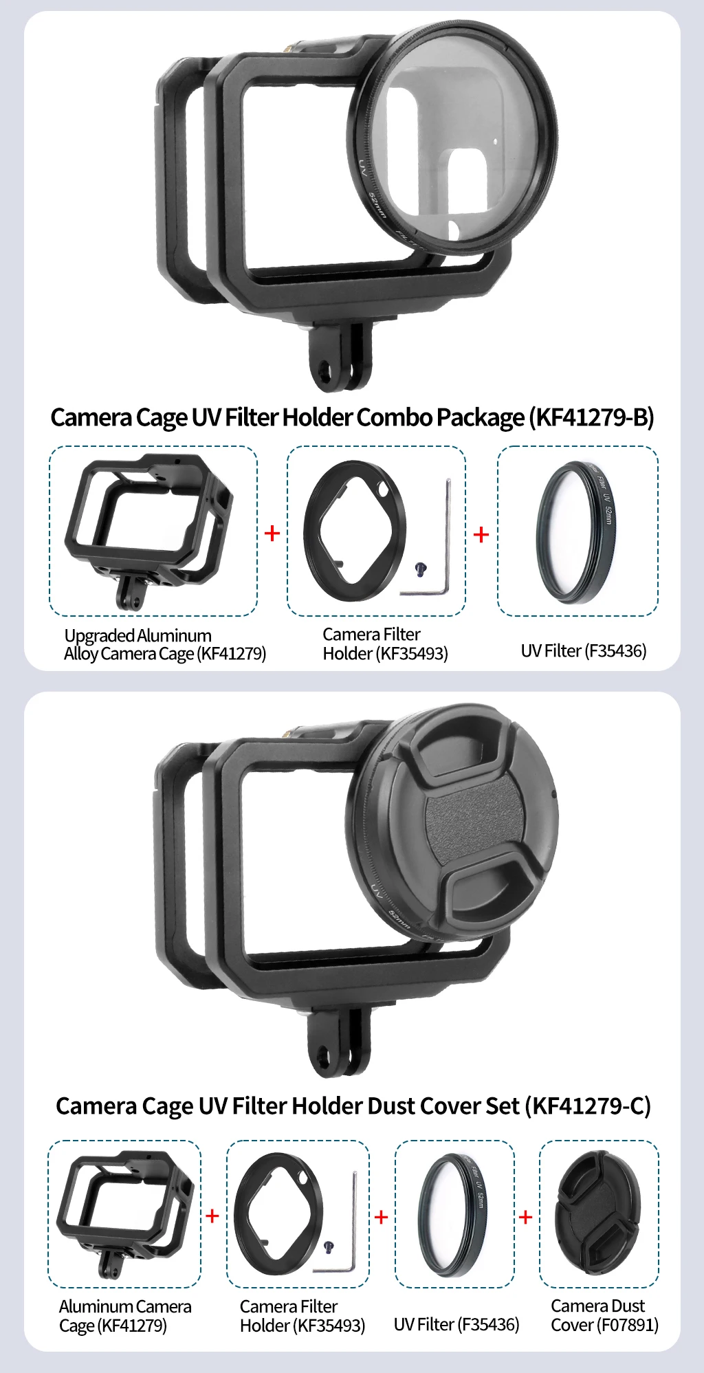 Für Gopro 13 12 9 Kamerarahmen Metallkäfig mit Kaltschuhhalterung Magnetische faltbare Adapterhalterung für GoPro Hero 11 Actionkamera – Detail 21