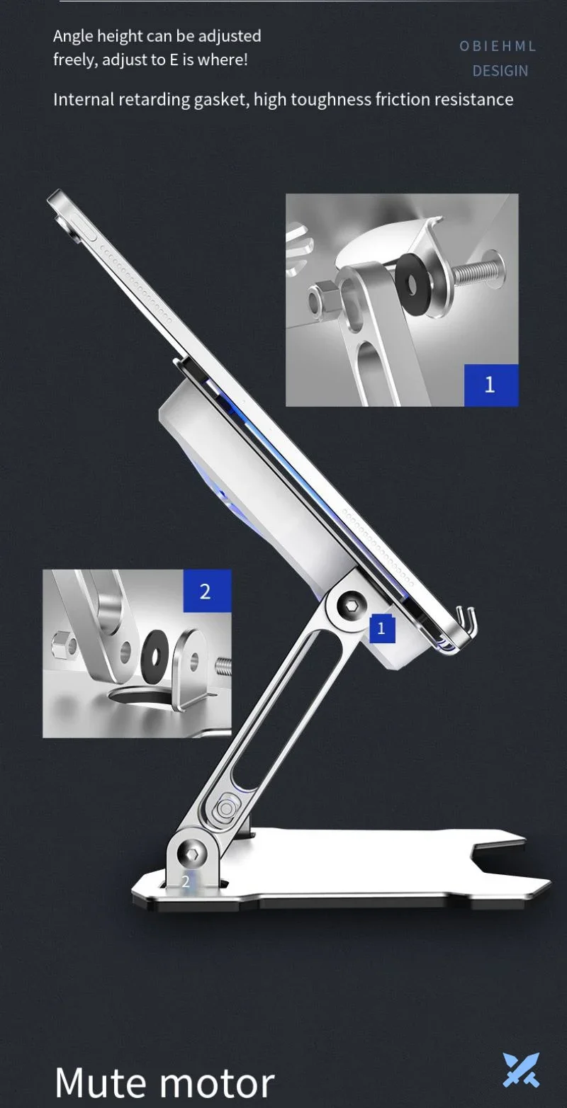 Support Vertical Pour Ordinateur Portable Veemoon - Double Emplacement, Réglable, Antidérapant, Gain De Place - 5