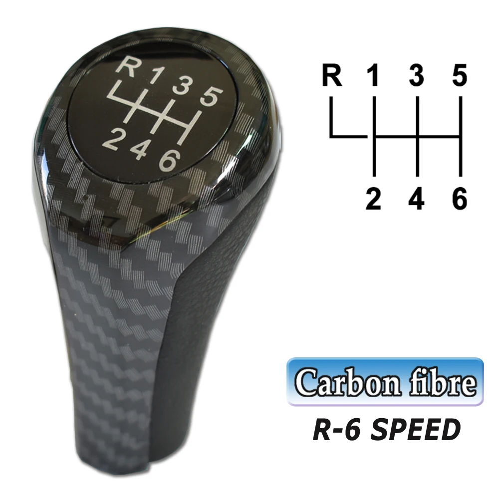 Premium Leather Gear Stick Shift Knob, 5 & 6 Speed