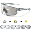 Men Women Photochromic Motorcycle Glasses Outdoor Sports Big Frame Windproof Cycling Running Hiking Goggles 1