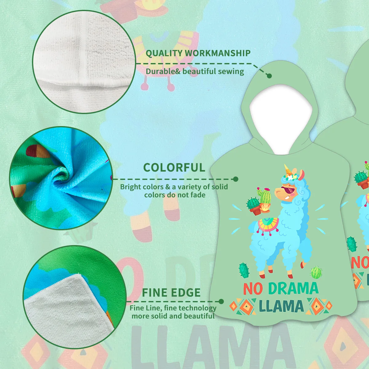 Hot selling cartoon digital print children's cape ultra-fine fiber cape bath towel, children can wear hooded bathrobes