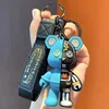 key ring Creative semi anatomical mechanical teddy bear keychain, personalized car keychain, couple backpack decoration, 6