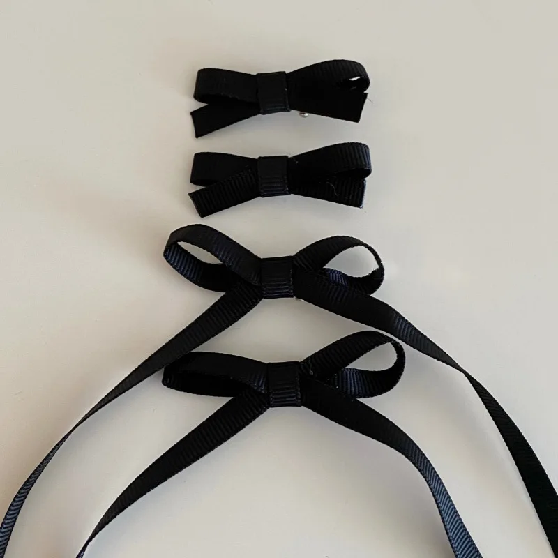 4-teiliges rosafarbenes Band mit Schleife, kleines Haarspangen-Set, süßes Einzelclip-Mädchen-Herz, geflochtenes Haar-Accessoire, Atmosphäre, Gefühl, Haarnadel – Detail 6