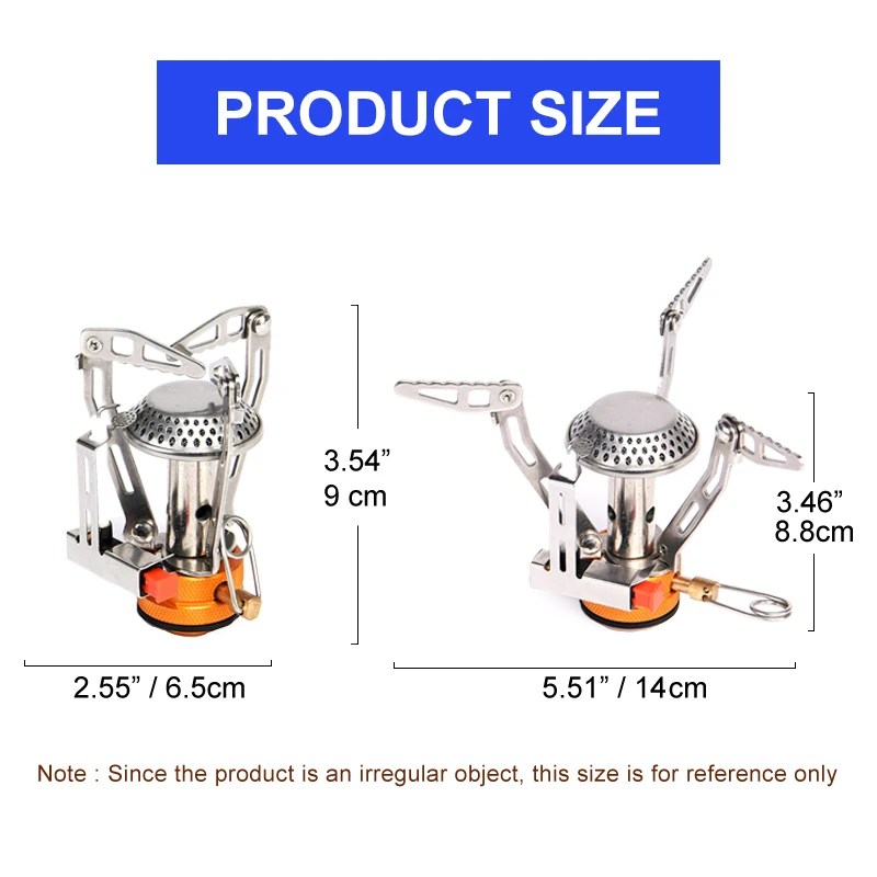 Widesea one-piece gas stove 3500W aluminum alloy portable camping stove for outdoor cooking hiking backpacking