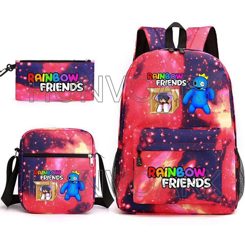 Roblox Rainbow Friends Black Anime Backpacks Poly/Cotton Blend Polyester  Anime Bag Anime Merchandise 