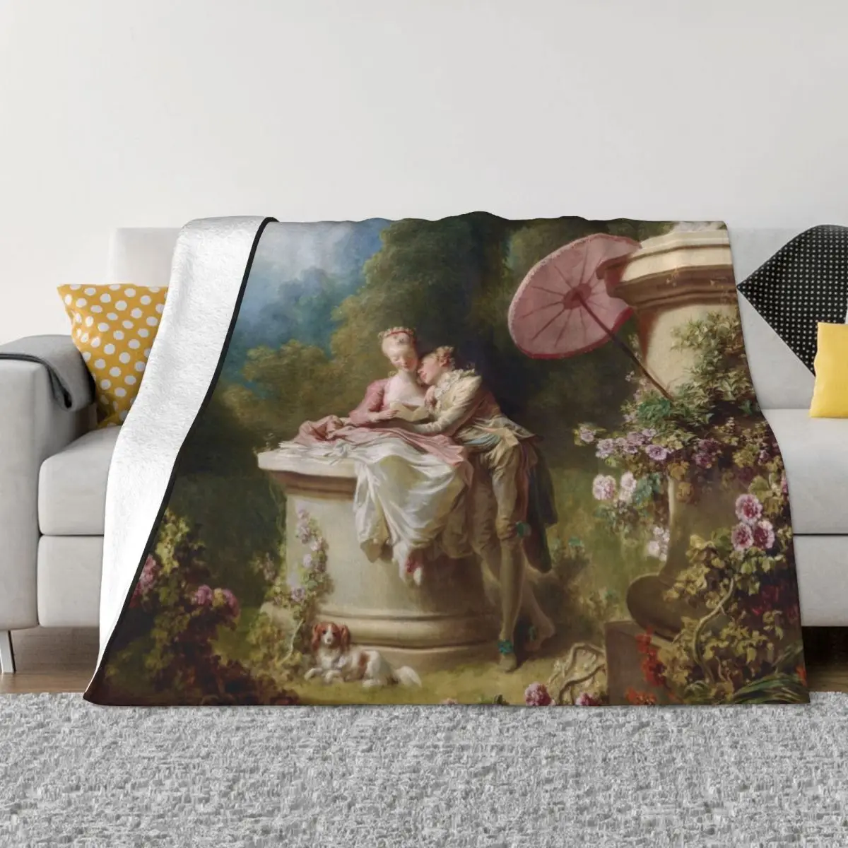 

The Progress of Love: Love Letters Jean Honoré Fragonard Throw Blanket Thermal For Sofa Thin Blankets