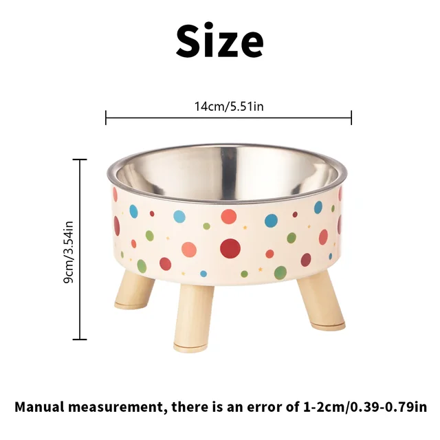 Cartoon Elevated Cat Bowl - Stainless Steel, Neck Protection & Anti-Choking, Large Capacity, Non-Slip Easy Clean Stylish Pet 2