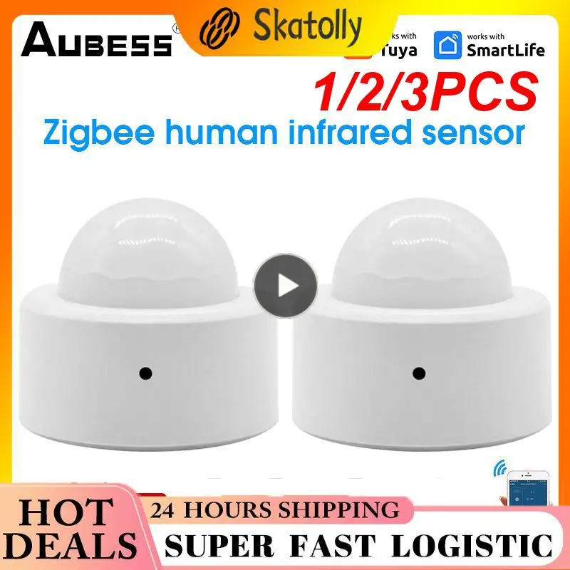 

1/2/3PCS Zigbee3.0 Tuya Smart Body Movement Detector Mini PIR Motion Sensor Wireless Human Body Sensor Works With Tuya