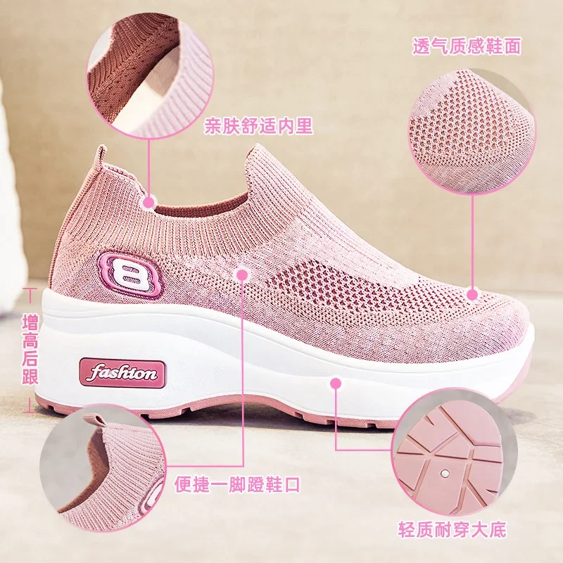 Women Orthopedic Walking Shoes Breathable Mesh Slip-On Sneakers Nursing Work Comfortable Casual Cushion Athletic Running Joggers 6