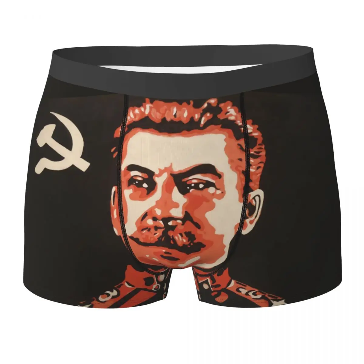 

Stalin Underwear Soviet Leader Man Underpants Design Breathable Boxershorts Trenky Boxer Brief Big Size