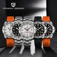 Pagani Design 2026 Nouvelle Montre de Plongée Homme 42 mm Saphir Mécanique Automatique GMT Étanche 100m PD1682 2