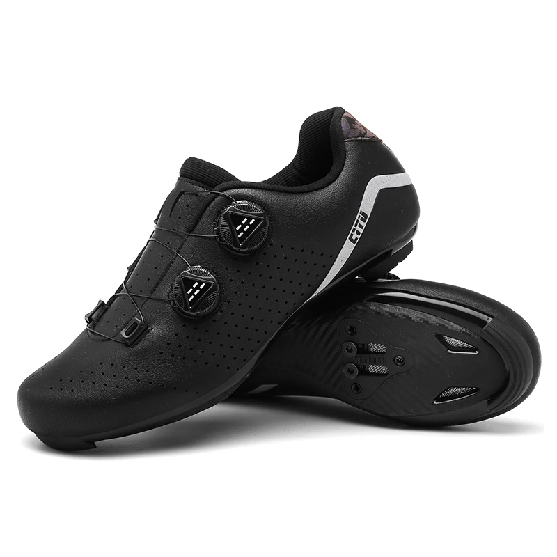 Chaussures De Cyclisme Kescoo – Homme/Femme – Blanc/Rouge – Compatibles SPD – Taille 41.5