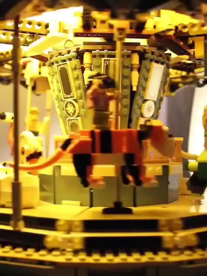 2670 шт. 10257 детские строительные блоки Fairground Grand Carousel кирпичи детский подарок на