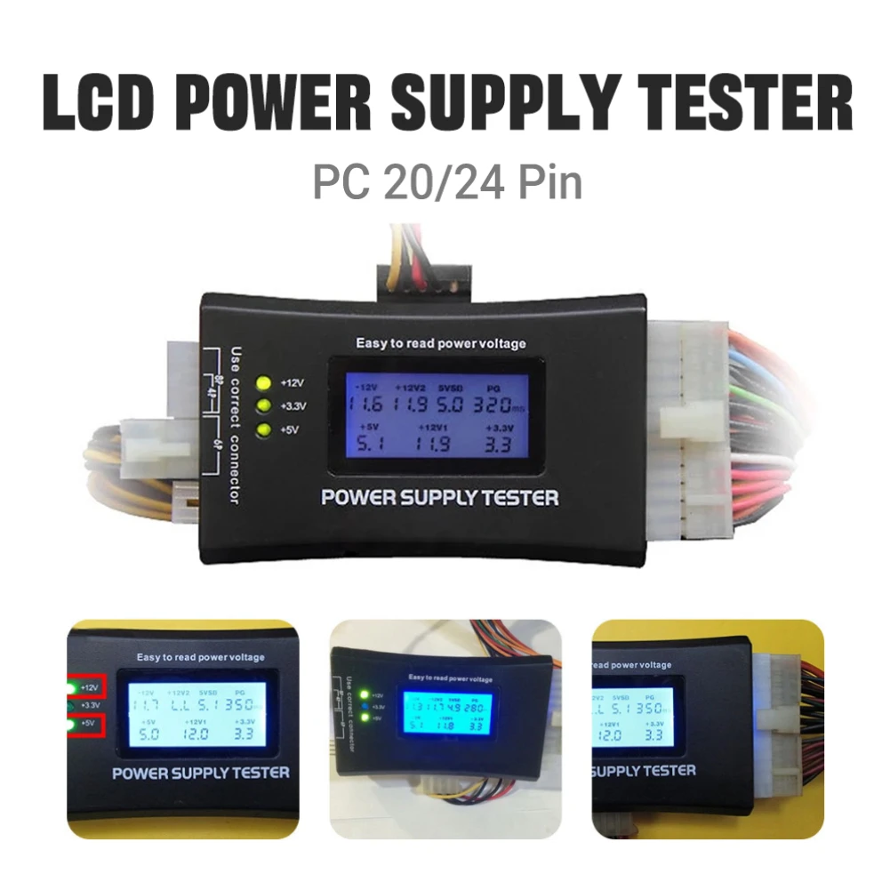 1.8인치 디스플레이가 있는 LCD ATX 전원 공급 장치 테스터 - 컴퓨터 P..