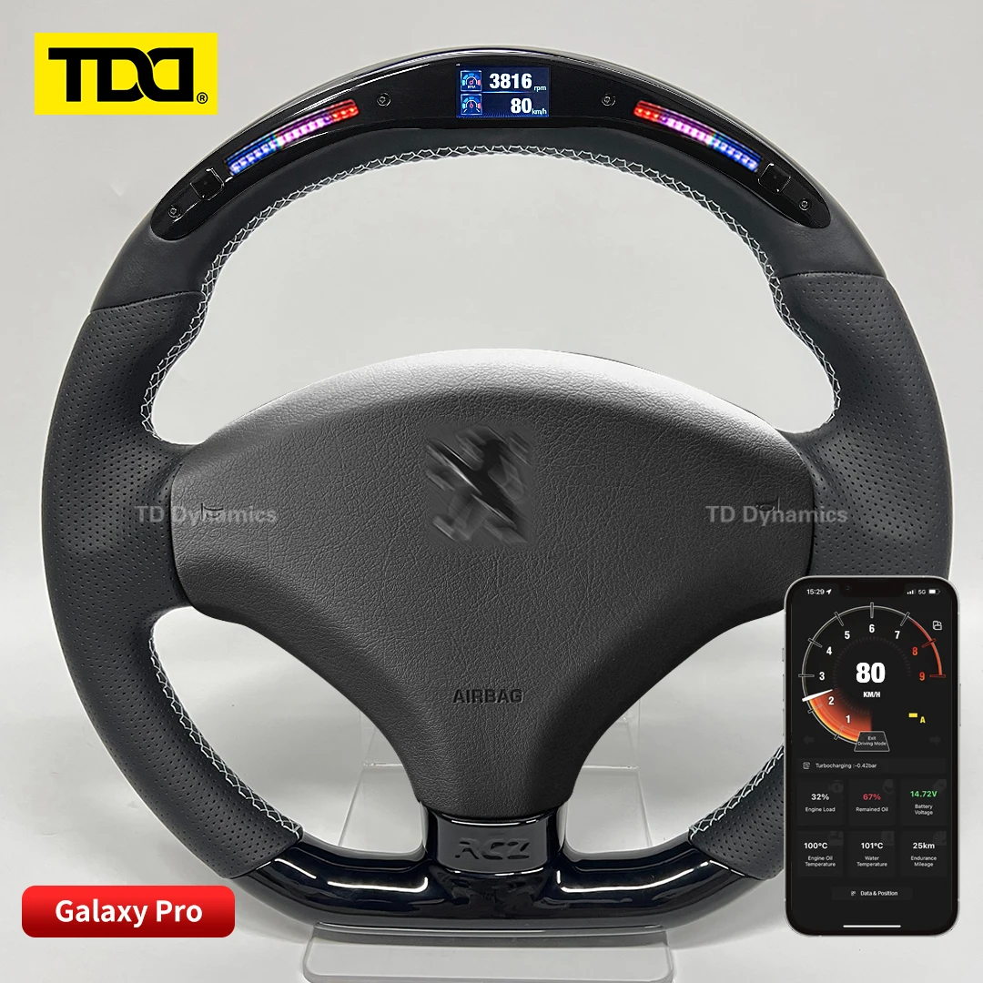 

TDD углеродное волокно под заказ smart Galaxy pro светодиодный руль для Peugeot RCZ
