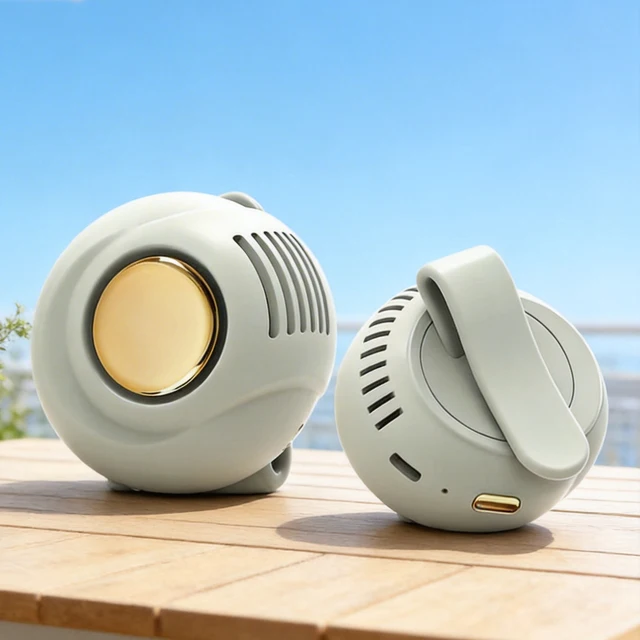 2026 New Portable Silent Mini Bladeless Electric Fan USB Rechargeable Mini Bladeless Fans for Outdoor Travel Office Walking 1