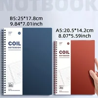 Vintage Spiral Notebook - B5/A5 Size, 120 Thick Cream Pages, Lay-Flat Binding，Compatible with Ring Binders & Pocket Notebooks