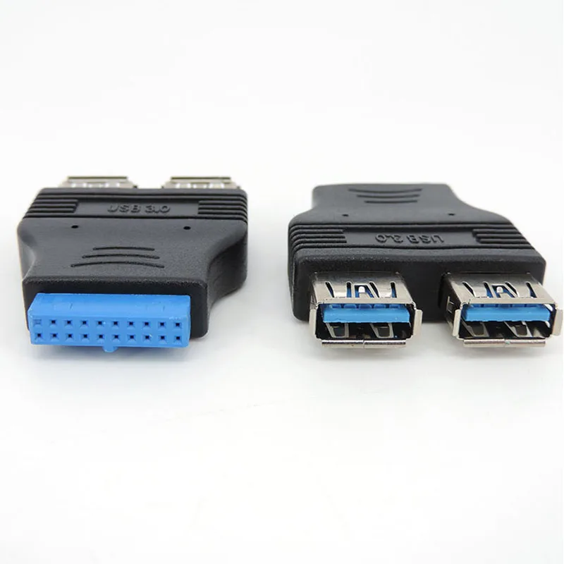 

1 шт., адаптер с двумя портами USB 3,0 на материнскую плату, 20 контактов