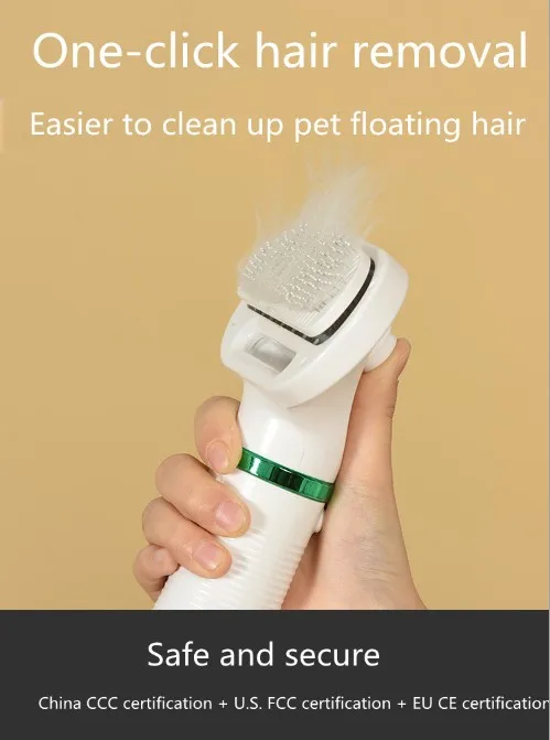 2-In-1 Portable Dog Dryer Dog Hair Dryer And Comb Brush Pet Grooming Cat Hair Comb Fur Blower Low Noise