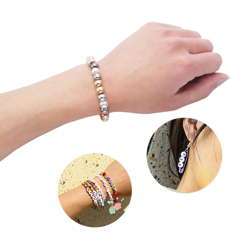 Versatile CCB Round Beads with Large Holes for DIY Jewelry and Craft Projects