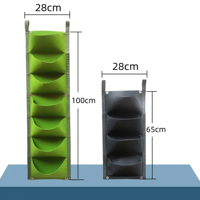 1 Pc Egy Sor Falfüggő Növény Zöldség Virágnövekedési Táska Erkély Kültéri Dekoráció - Image 6
