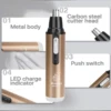 Kemei KM-6619 Nose Hair Cleaner Modern Design Portable Safety Rechargeable Personal Nose Ear Hair Removal Trimmer Home Travel 3